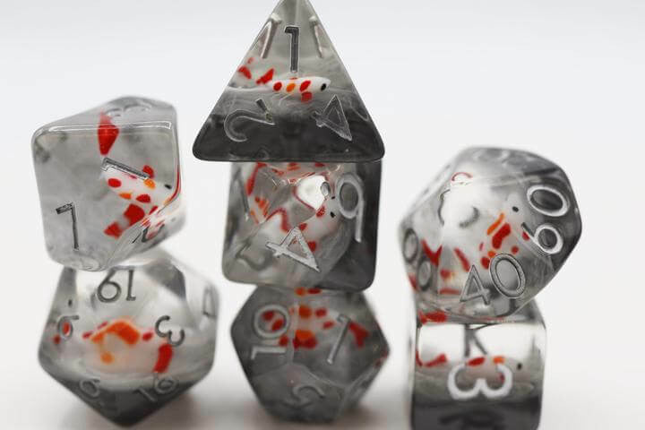 Foam Brain Games Misty Water Koi RPG Dice Set